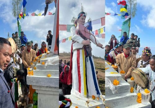पर्यटकिय स्थल गुफाडाँडामा स्वर्गीय जस्पाल पाख्रीन तामाङ (बासा) को शालिक अनावरण