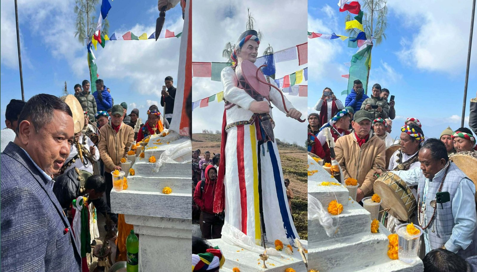 पर्यटकिय स्थल गुफाडाँडामा स्वर्गीय जस्पाल पाख्रीन तामाङ (बासा) को शालिक अनावरण